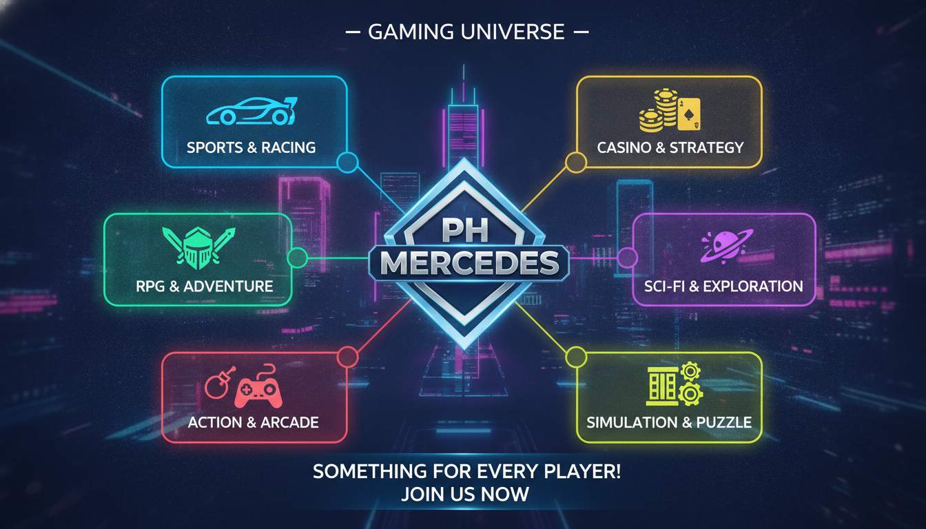 Various game categories at PHMERCEDES